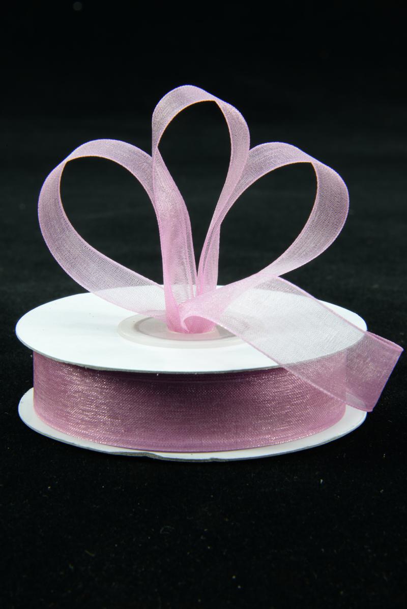 Organza Ribbon , Rosy Mauve, 5/8 Inch x 25 Yards (1 Spool) SALE ITEM - 9526 Rosy Mauve