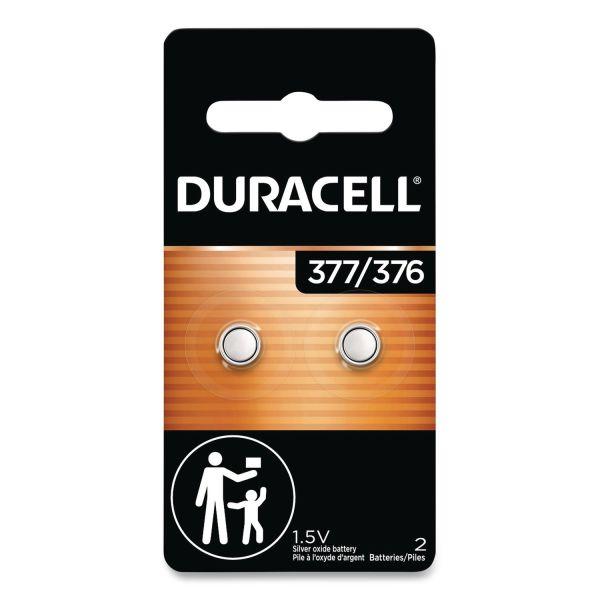Duracell 377/376 (2) PACK Silver Oxide 1.5 V 0.02 Ah D377B2PK (Cost Per Pack) image