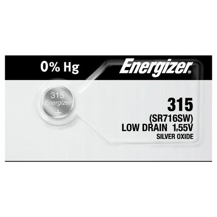 Energizer 315TZ Silver Oxide Coin Cell Batteries 1.55Volts SR716SW image