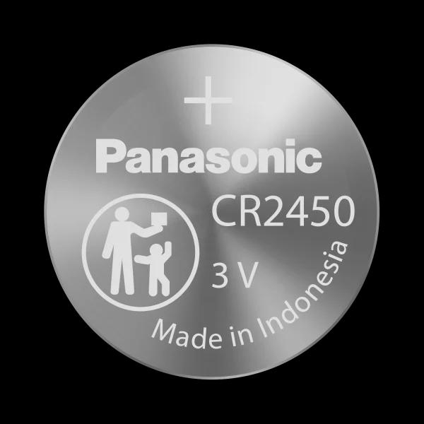 Panasonic CR2450 620mAh 3V Lithium (LiMnO2) Coin Cell Battery (Cost Per Tray of 100)