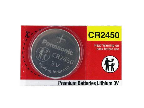 Panasonic CR2450 620mAh 3V Lithium Primary (LiMnO2) Coin Cell Battery