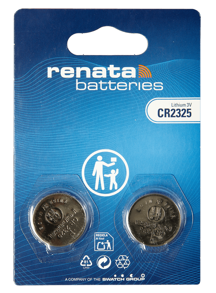 Renata CR2325-CU 190mAh 3V Lithium Primary (LiMNO2) Coin Cell Battery (Cost Per Pack)