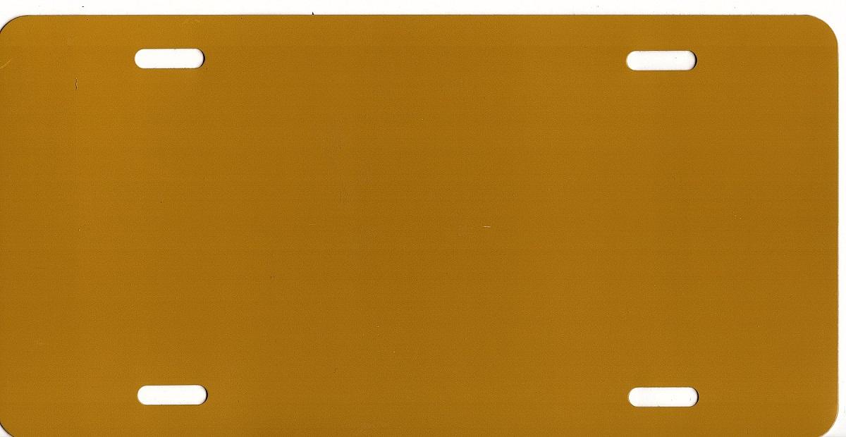 Mustard Yellow Aluminum Blank License Plate image