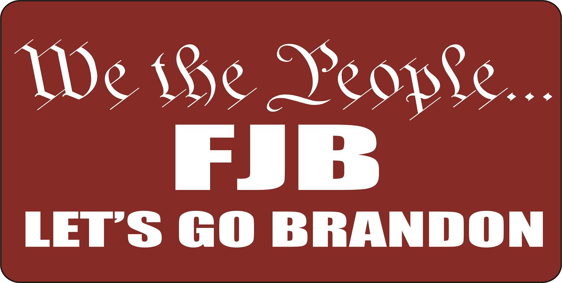 We The People Let's Go Brandon Photo License Plate image