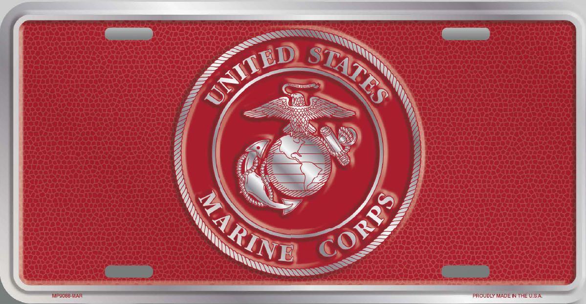 U.S. Marines Metal Mosaic License Plate image
