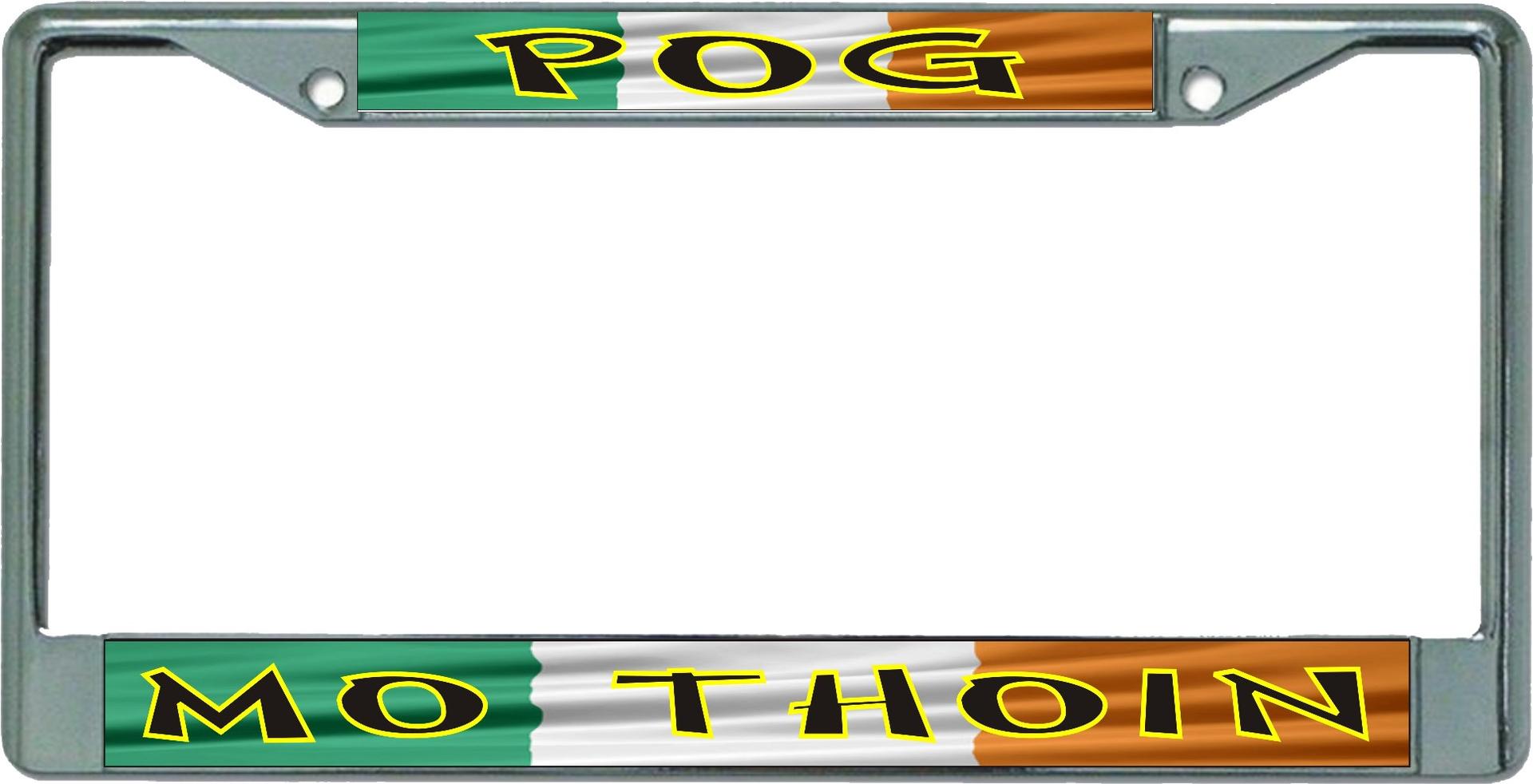 Pog Mo Thoin Chrome License Plate Frame image