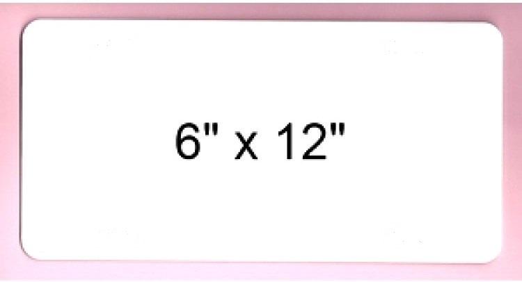 White Dye No Holes Sublimation .025 Aluminum License Plate Blanks image