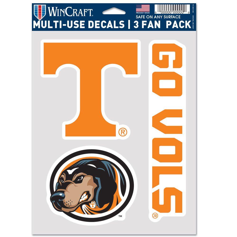 Tennessee Volunteers 3 Fan Pack Decals image