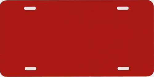 0.040 Red Metallic Blank Metal License Plate image