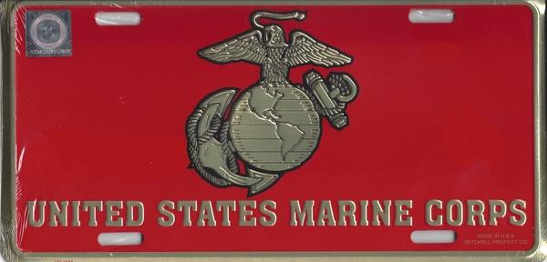 U.S Marine Globe & Anchor License Plate image