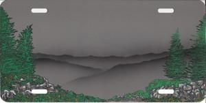 Mountain Scene Airbrush License Plate image