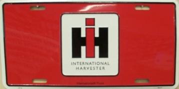 International Harvester Red License Plate image