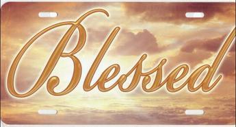 Blessed Airbrush License Plate image