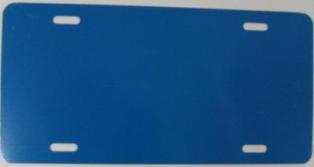 0.040 Chevron Blue Aluminum Blank License Plate image