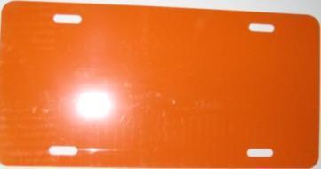 0.040 Orange Aluminum Blank License Plate image
