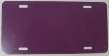 0.040 Purple Aluminum Blank License Plate image