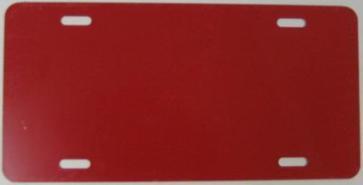 0.040 Red Aluminum Blank License Plate image
