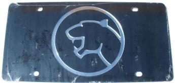 Cougar Black Laser Cut License Plate image