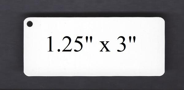 White Dye Sublimation Aluminum Key Chain Blanks Pack of 25 image