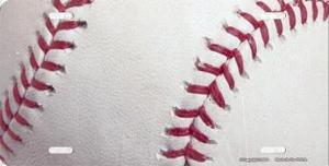 Baseball Airbrush License Plate image