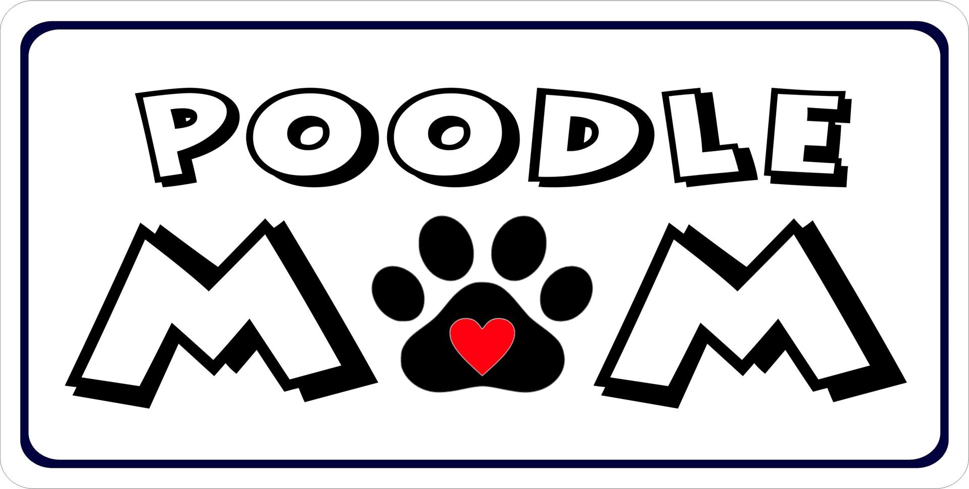 Poodle Mom Photo License Plate image
