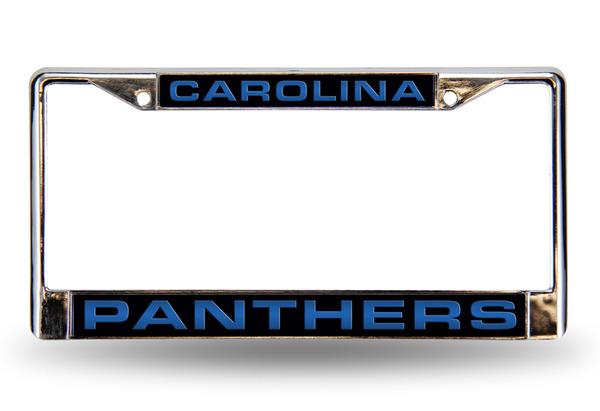 Carolina Panthers Laser Chrome License Plate Frame image