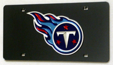 Tennessee Titans Black Laser License Plate image