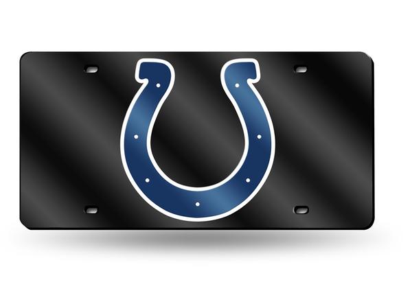 Indianapolis Colts Black Laser License Plate image
