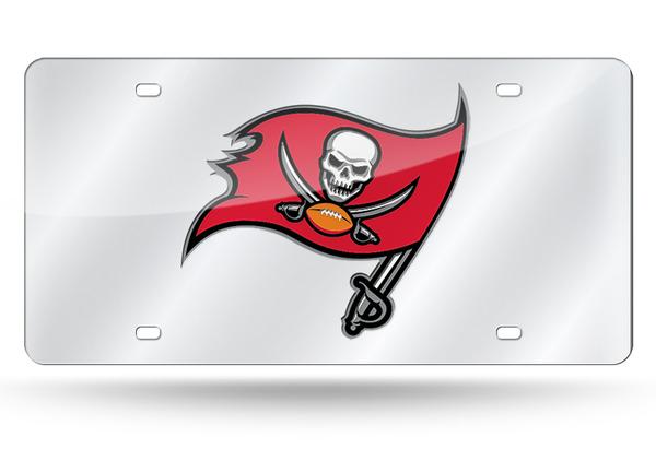 Tampa Bay Buccaneers Silver Laser License Plate image