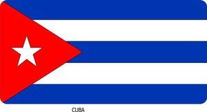 Cuban Flag Photo License Plate image