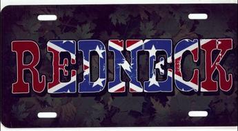 Redneck Camouflage Airbrush License Plate image