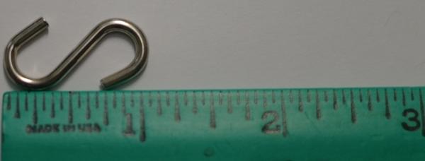 1" Long, .080 wire diameter "S" hook image