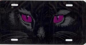 Cat Eyes (Red) Airbrush License Plate image