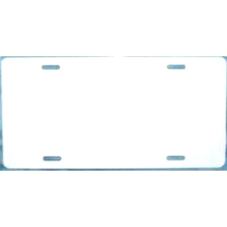 0.025 White Aluminum Blank License Plate image