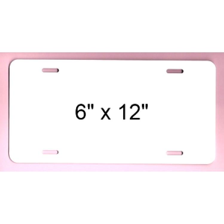 White Dye Sublimation .025 Aluminum License Plate Blanks image