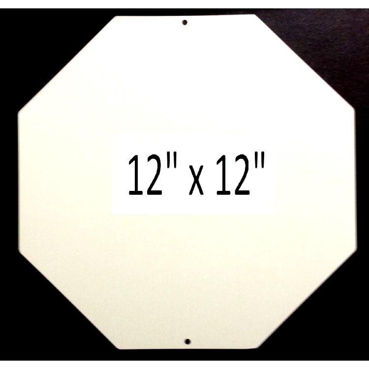 White Dye Sublimation Aluminum Octagon "Stop Sign" Blanks image