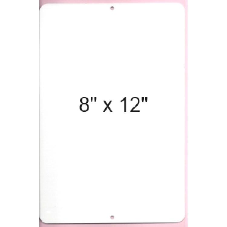 White Dye Sublimation Aluminum Parking Sign Blanks. image