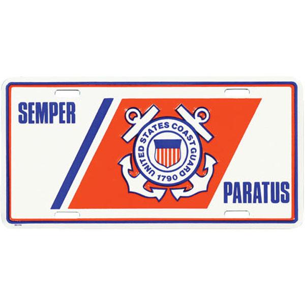 U.S. Coast Guard Logo Semper Paratus License Plate image