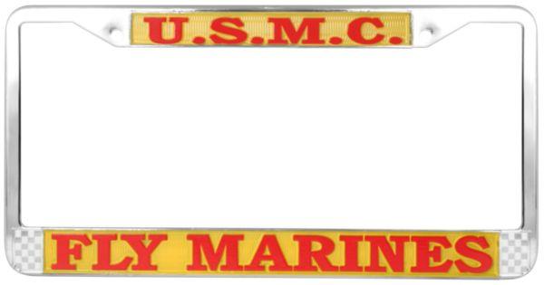 U.S. Marines Fly Marines Chrome License Plate Frame image