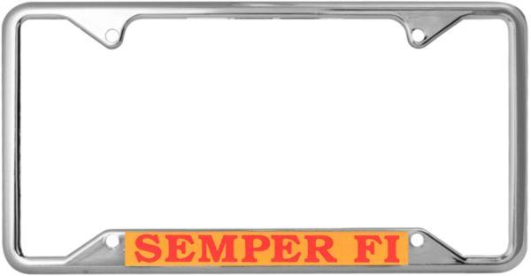 U.S. Marines Semper Fi Chrome License Plate Frame image