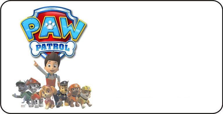 Paw Patrol Offset Photo License Plate