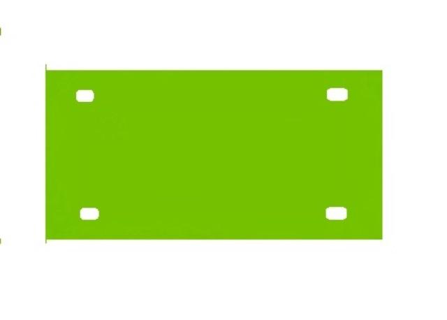 Light Green Acrylic Mirror License Plate image