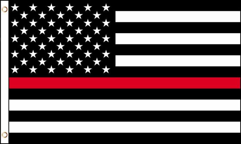 USA Thin Red Line Polyester Flag image