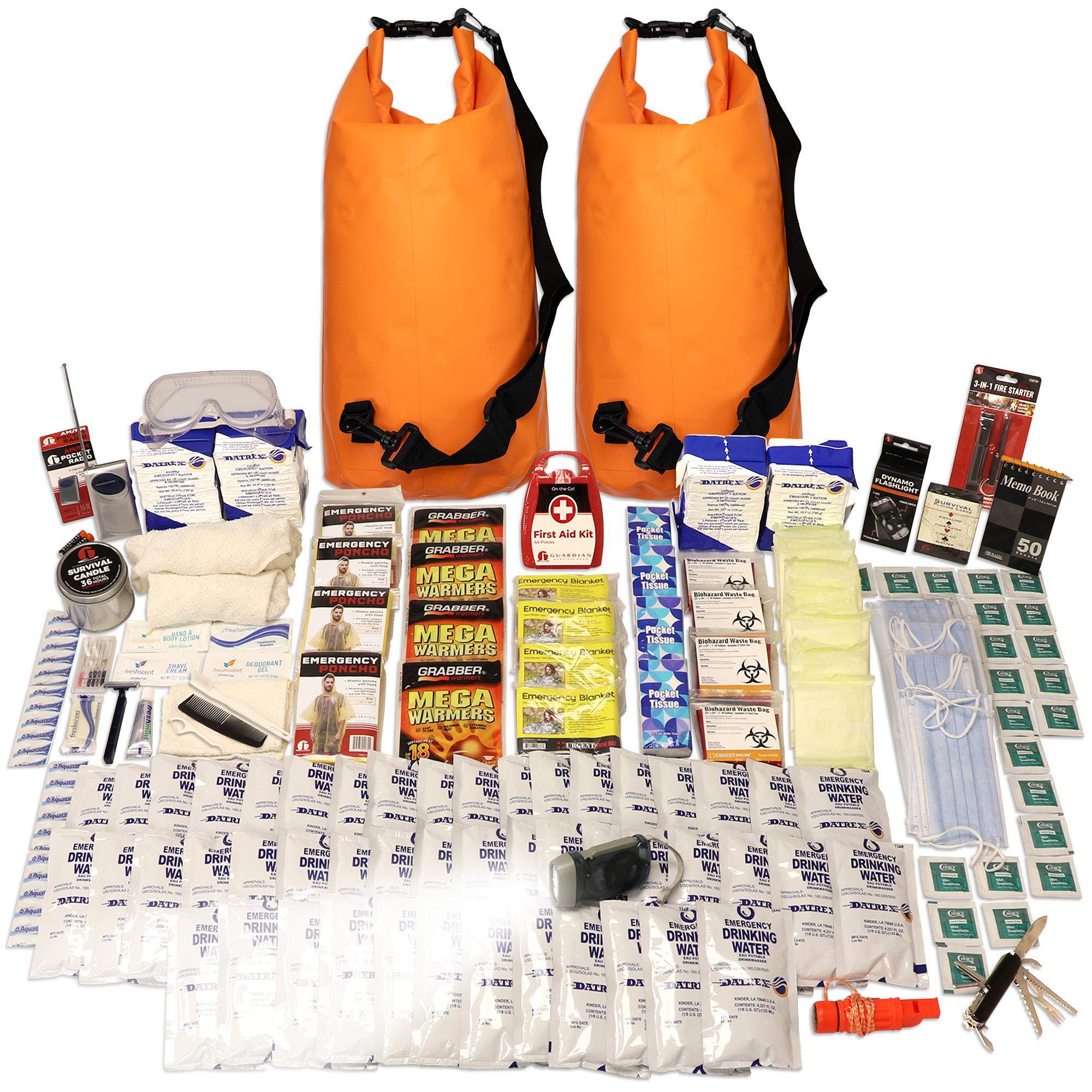 4 Person Essential Survival Kit, Dry Bag