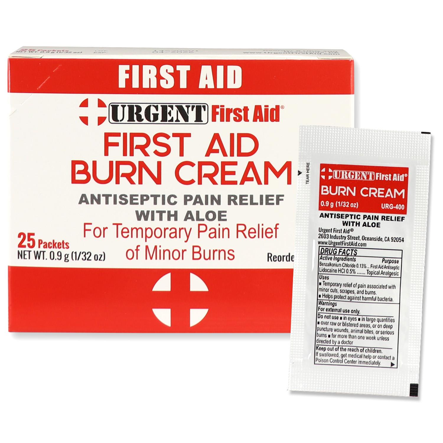 First Aid and Burn Cream .9gram, 25 Packets Per Box image