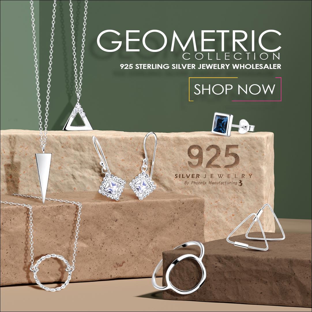 925 Silver Jewelry - Geometric Themed Designs image