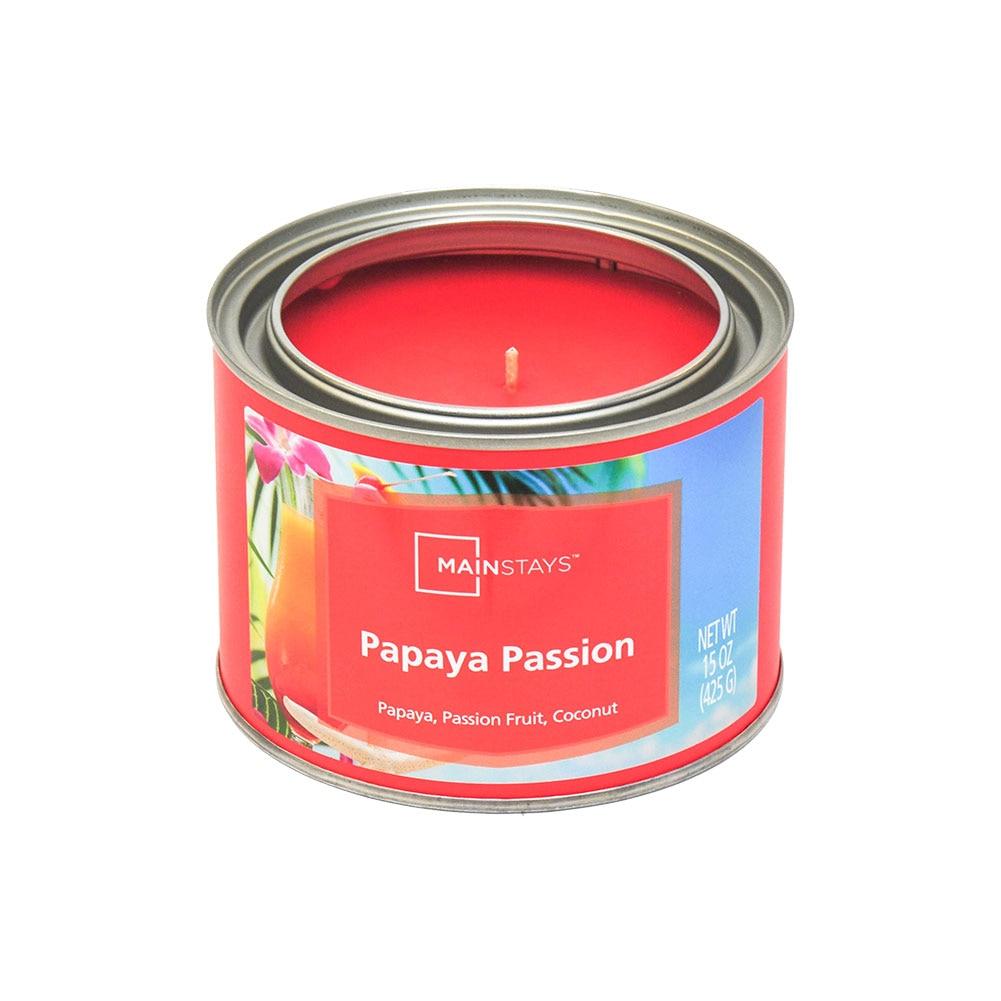Paint Can Candle Mainstays Papaya Passion, Papaya, Passion Fruit, Coconut 14oz image