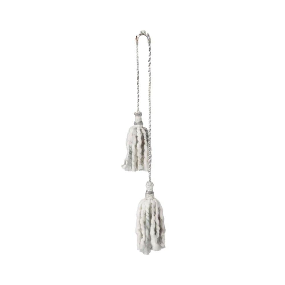 Tassel Garland Ornament Fabric Shades Of Gray 21.5"L image