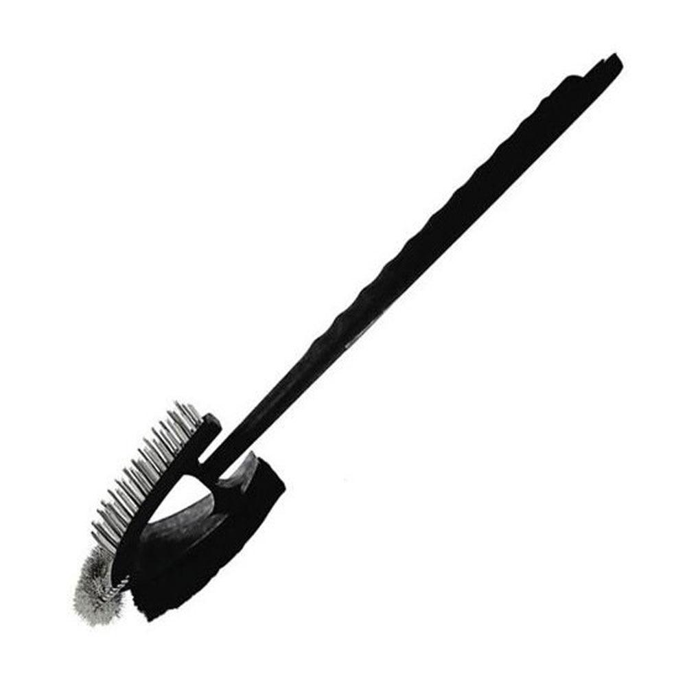 217 Grilling Company SS Bristles, Scrubber w/Plastic Handle Grill Brush 19" Long image
