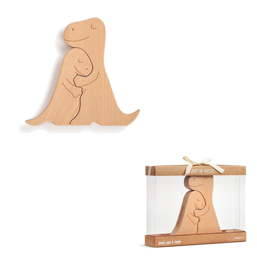 Demdaco Just Us Puzzle Rawr Loud & Proud T-Rex Wood 6.15"x0.75"x6"H NO ONLINE SALES image